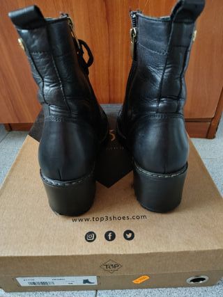 Botines negros mujer Top3shoes talla 38