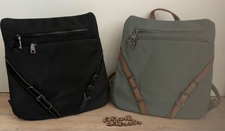 Mochila Antirrobo Negra y Verde Oliva
