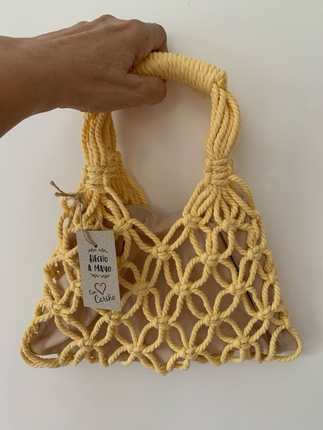 Bolso de mano macramé