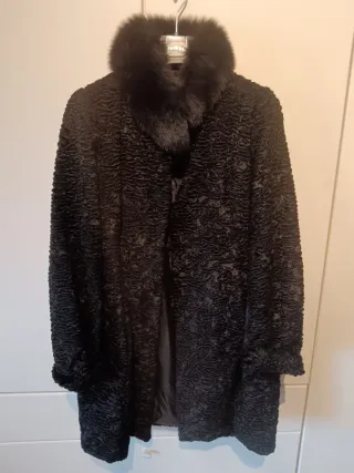 Cappotto Max Mara pelliccia sintetica nero