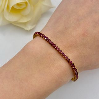 Pulsera Rivière Oro 18kt con Rubíes
