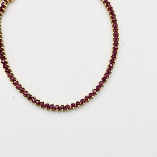 Pulsera Rivière Oro 18kt con Rubíes