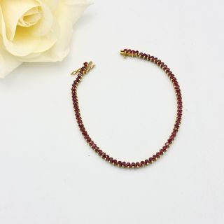 Pulsera Rivière Oro 18kt con Rubíes