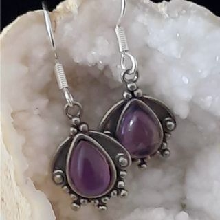 Pendientes Plata de Ley 925 y Amatista