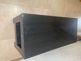 Mueble TV negro madera