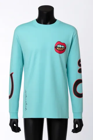 Camiseta manga larga azul con estampado GREMEY