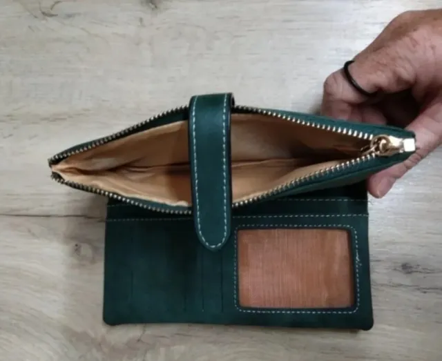 Cartera monedero verde