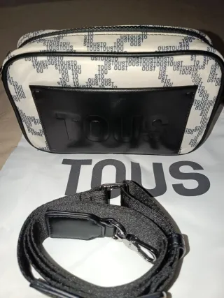 Bolso bandolera Tous blanco y negro