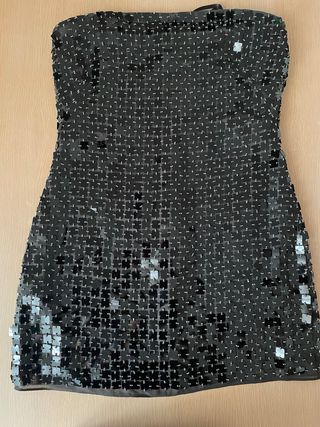 Mango mini abito paillettes marrone 