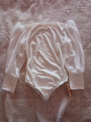 Body manga larga blanco