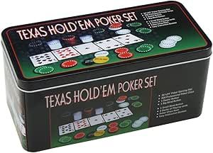 Set de Póker Texas Hold'em en Caja Metálica