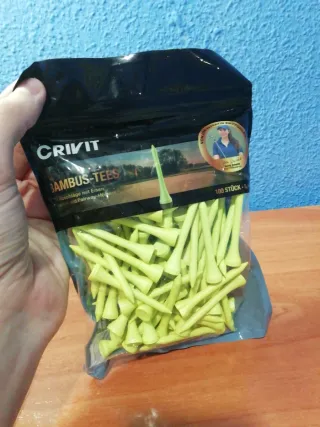 CRIVIT Bambus-Tees Golf 100 uds
