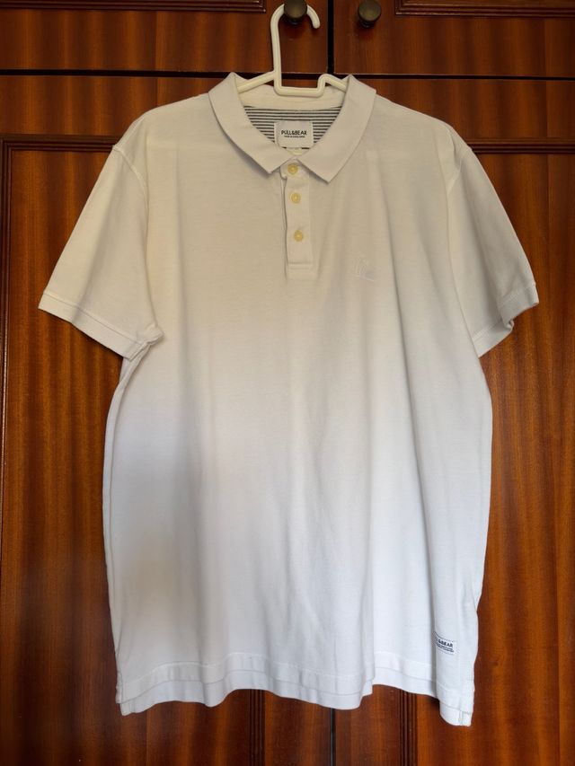 Polo Pull&Bear Branco Tamanho L