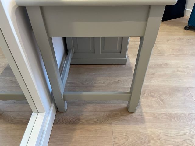 Mesa estudio madera gris semi-lacada