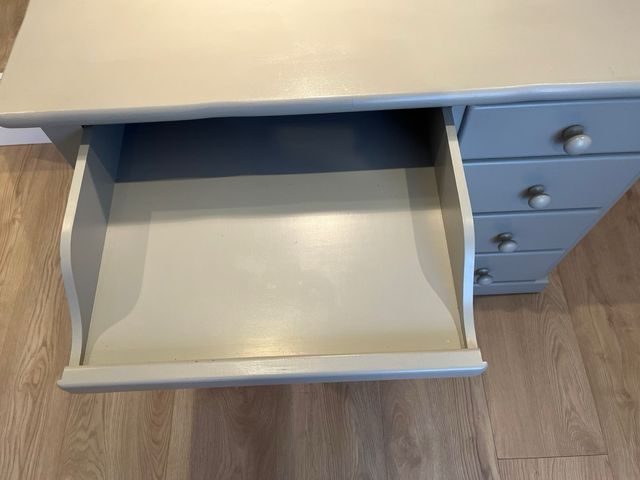 Mesa estudio madera gris semi-lacada