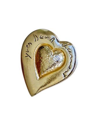 Broche Corazón YSL Dorado Vintage