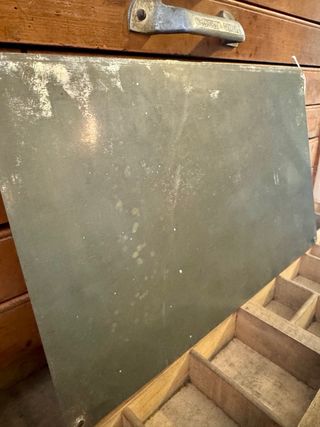 Targa vintage “Orario di lavoro” in lamierino serigrafato anni ’50-’60