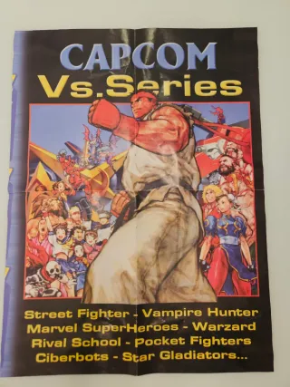 Póster doble King of the fighter y Capcom