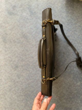 Bolso de trabajo de piel negro