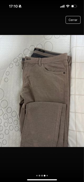 Pantalón Slim Fit Massimo Dutti Beige