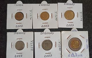 Monedas de Polonia 2007 y 2018