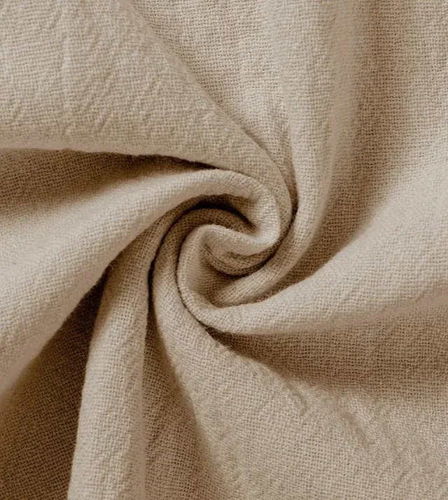 Camisa de manga larga de mezcla de algodón y lino