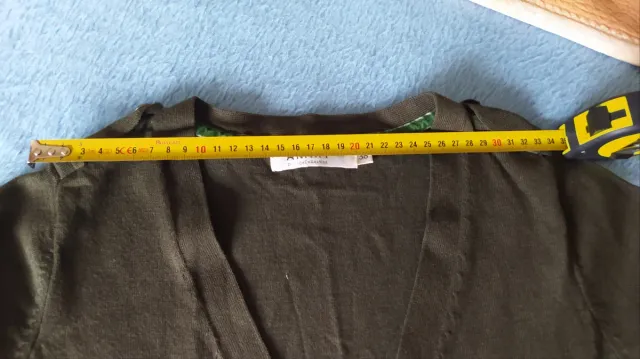 Chaqueta verde caqui punto mujer