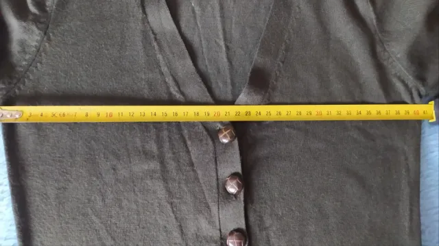 Chaqueta verde caqui punto mujer