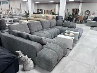 Sofá Rinconera Doble Chaise longue Gris