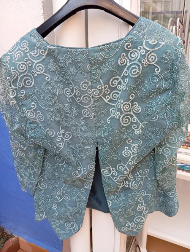 Conjunto Blusa y Falda Ceremonia Verde