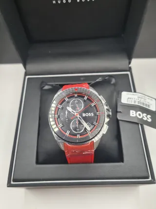 Reloj Hugo Boss Negro y Rojo