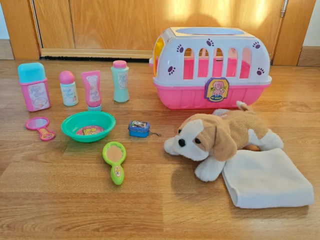 Transportín y perrito con accesorios