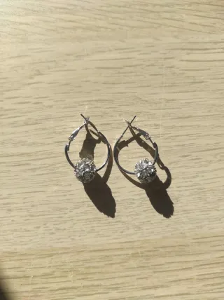 Pendientes aro plateados