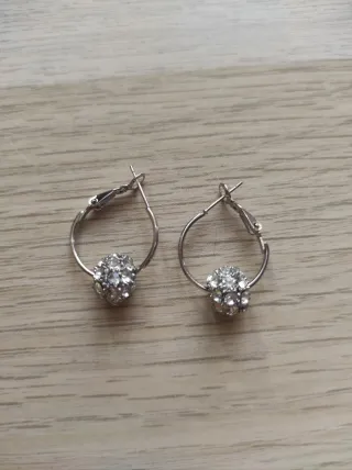 Pendientes aro plateados