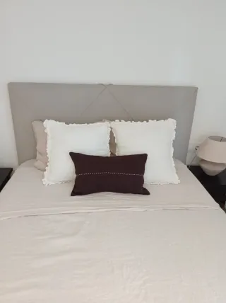 Fundas Cojín Lino Zara Home Blanco