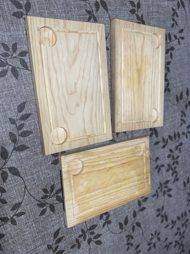 Tablas madera para churrasco con 2 huecos