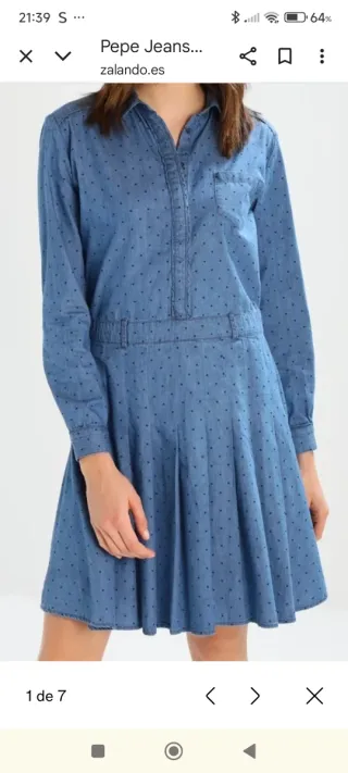 Vestido Pepe Jeans azul con lunares