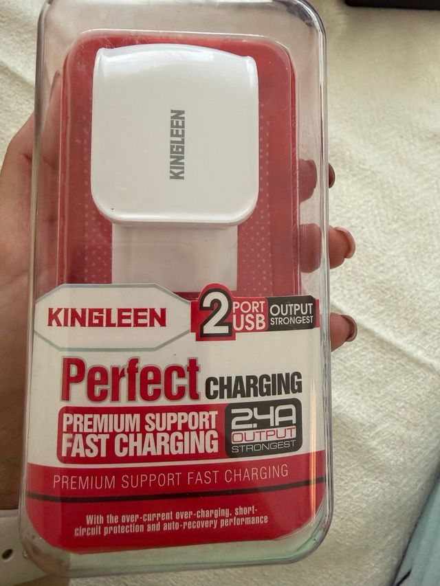 Cargador USB KINGLEEN 2 Puertos 2.4A