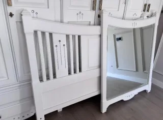 Armario cabecero blanco madera