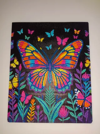 Lámina Pintura Diamantes Mariposa