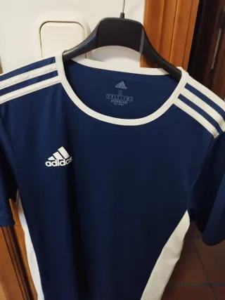 Camiseta Adidas Talla S Azul y Blanca