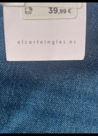 Pantalón vaquero recto y de tiro alto azul