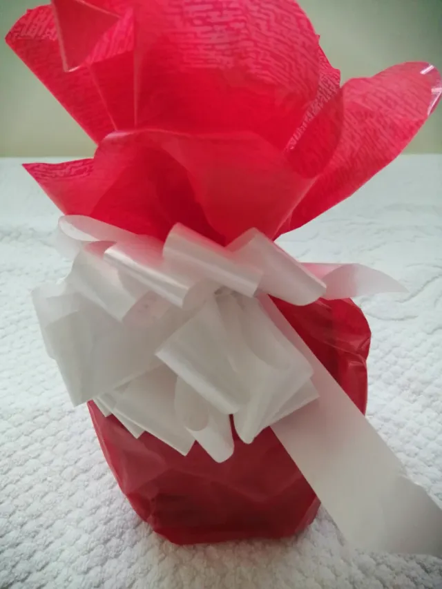 Vela aromática de cristal roja