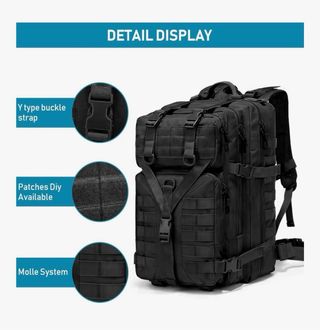 Mochila Táctica Militar GKXLH 45L Negra