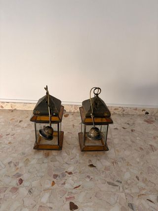 Lámparas de techo de cristal y metal