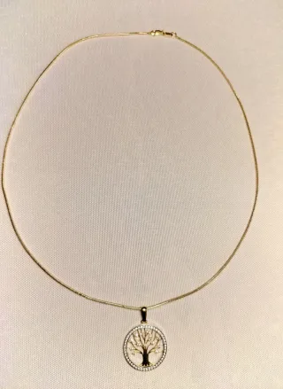 Collar Oro 18k Árbol de la Vida Diamantes