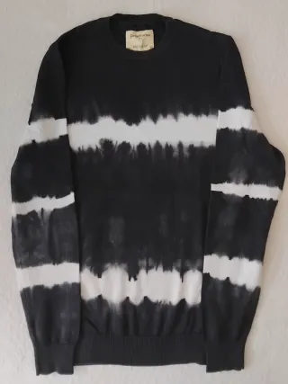 Jersey Stradivarius Hombre Negro y Blanco