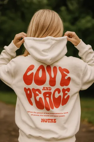 Felpa con Grafica Love&Peace 