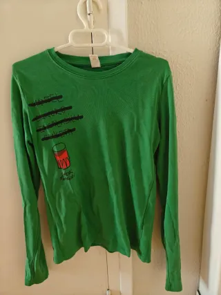 Camiseta verde mujer manga larga