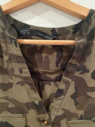 Blusa Zara Camuflaje Mujer